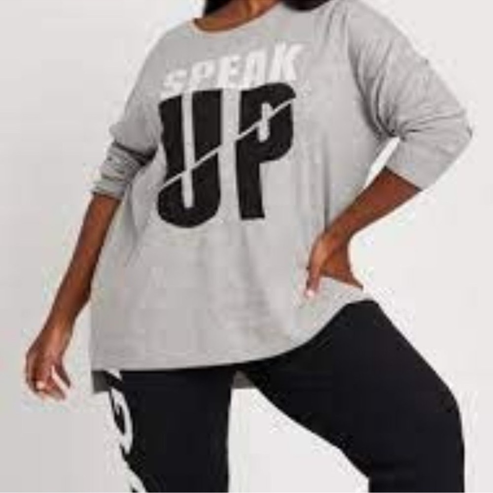 Dubgee Women’s Speak Up Pullover Sweater Sz 2X